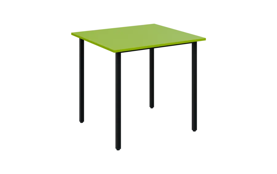 JSB 80N Jídelní stůl 800 x 800 mm, deska jarní zeleň / podnož černá